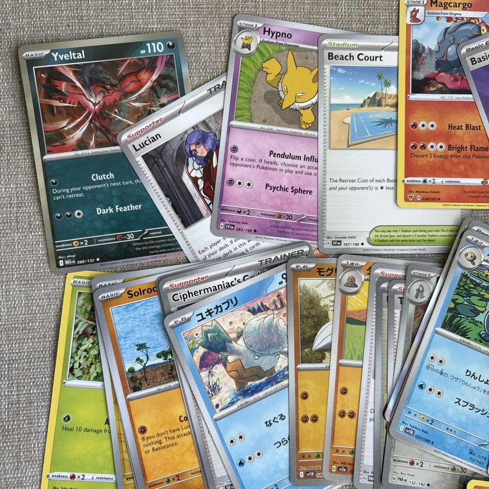 Pokémon 79 card lot Mixed Years Collectors Japanese Supporter Stadium Energy